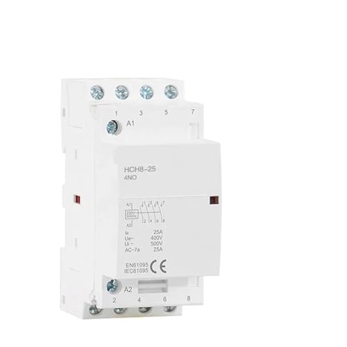 Contacteur Rail Din HCH8-25 4P 25A 4NO DC24V pour gestionnaire de puissance et domotique