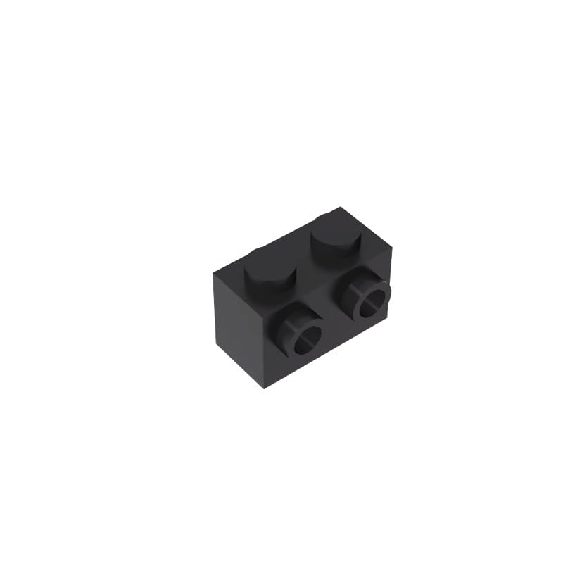 Gobricks 11211 Hinge Brick Brick Special 1x2 with 2 Studs on 1 Side 50 Pieces GDS-634 Compatible with Lego Building Blocks Color:Black