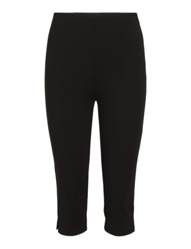 Pantalon Capri Slim VILA Vicamille H/W pour Femme Coupe Ajustée Noir