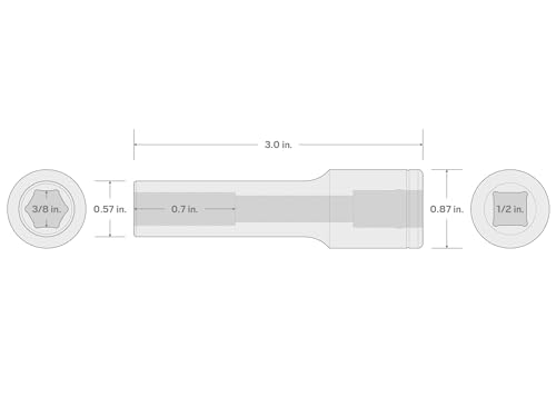 Image of TEKTON 1 /2 Inch Drive x 3 /8 Inch Deep 6-Point Socket | SHD23010
