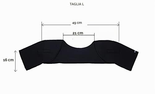 Supporto per spalla protezione protezione per clavicola collo - correttore postura - spalla in neoprene magnetico calore sollievo muscolare sport tempo libero lavoro (L)