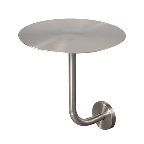 Mesa de cóctel de acero inoxidable con soporte de pared para zonas de paso 2
