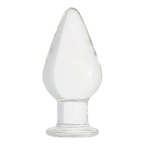 Juguete de masaje profesional de vidrio transparente y liso, 15,8 cm de largo, 3,7 cm a 7,5 cm de diámetro, 751 G de peso