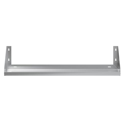 Image of AmGood Stainless Steel Wall Shelf with Side Guards (48 inch Long x 12 inch Deep)