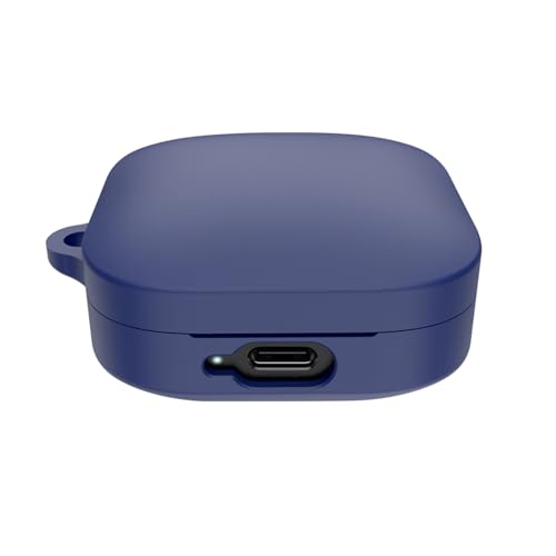 Custodia per Xiaomi Redmi Buds 6 Active Cover Protettiva in Morbido Finitura opaca Antiurto con Moschettone- Compatibile con Buds 6 silicone blu