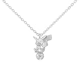 [ユートレジャー] ポケットモンスター ピカチュウ＆モンスターボール(シングル) ネックレス シルバー ユニセックス 男女兼用 レディース メンズ 人気 アクセサリー プレゼント