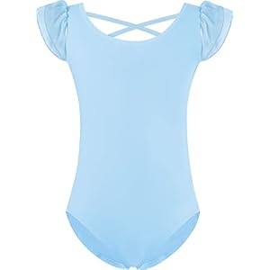 MOLLDAN Girls Dance Ballet Leotards Short Sleeve Leotard