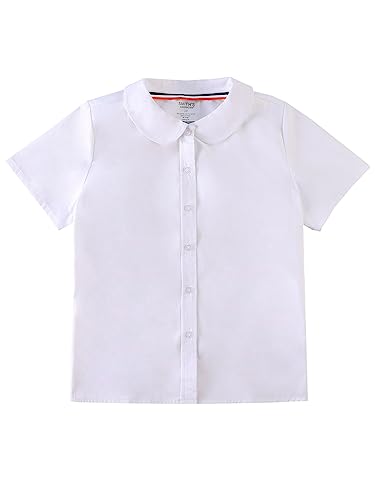 Smith's American Girls' S/S Button-Up Shirt - White, 18