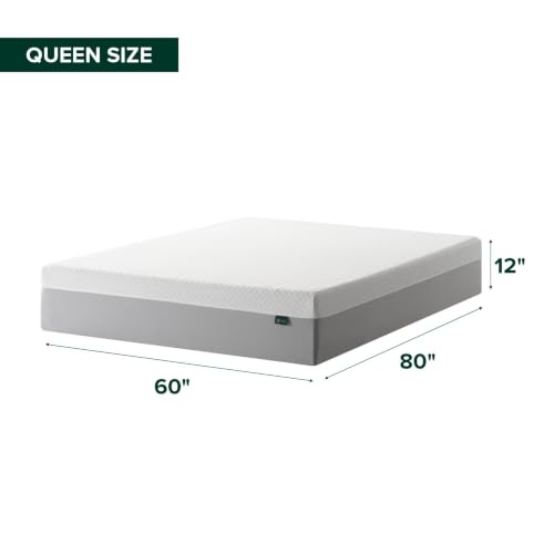Image of Zinus 12 Inch Green Tea Essential Memory Foam Mattress [New Version], Queen, Fiberglass Free, Medium Feel, Breathable Airflow Memory Foam, Certified Safe Foams & Fabric, Mattress in A Box