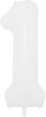 Miniatura 5 de Globos de helio de papel de aluminio de 32 pulgadas con números blancos de 0, 1, 2, 3, 4, 5, 6, 7, 8, 9, decoración de fiesta de cumpleaños, baby