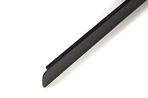 Profilé d'angle pour plan de travail de cuisine - Noir - 38 mm - Aluminium (droite 38 mm sans trous de vis)