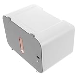 MUCKLILY Dispensador Automático de Toallas de Papel sin Contacto, Color Gris, Sensor Infrarrojo, Montaje sin Taladro para Baño y Cocina, Porta Toallas Papel Higiénico Eléctrico de Pared,
