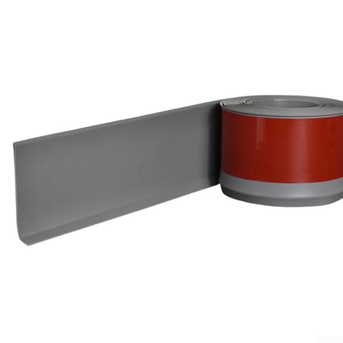 Gdfnmogo Rodapié de PVC suave, zócalo de plástico, pieza decorativa de sustrato impermeable, zócalo para cocina y baño (gris)