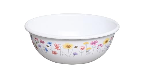 Riess, 0305-070, Küchenschüssel Ø 18cm, vintage, FLORA, Vol. (rec.): 0,8 Liter, Made in Österreich, LBH: 18,5x18,5x6,6cm, 0,290kg, Bleifrei, Farbecht, Fleckenresistent, Kratzfest, Ungiftig