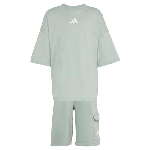 adidas Unisex Kids TIRO_NSTER T-SHIRT SET blush pink/white 5-6 Years
