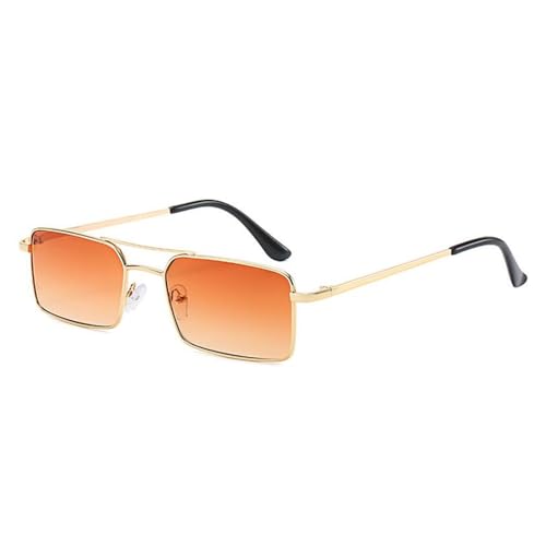 Lunettes de soleil vintage en métal double pont pour hommes et femmes