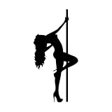 Photo Gallery spogliarello con ballerina di pole dance adesivi artistici in vinile 28x58.2cm impermeabile nero Photo Gallery spogliarello con ballerina di pole dance adesivi artistici in vinile 28x58.2cm impermeabile nero