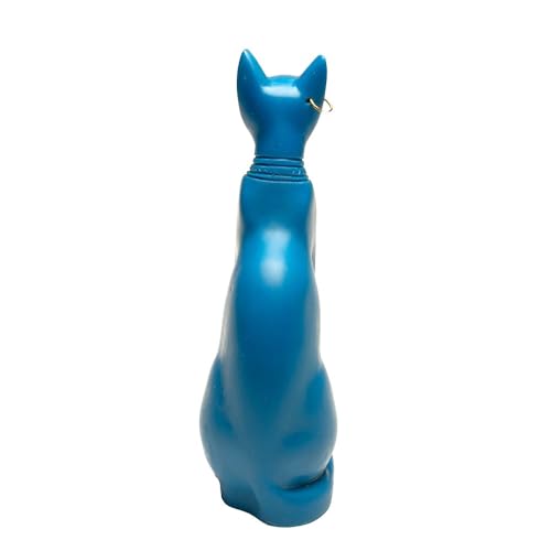 Estatua azul clásica de gato Bastet con pendiente miniatura 4