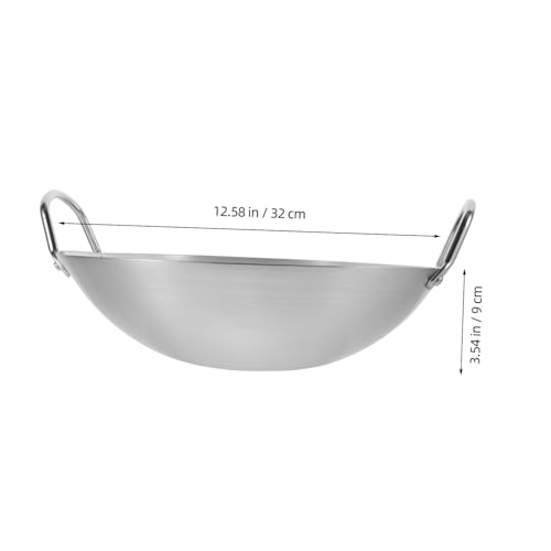 Wok de acero inoxidable con doble mango y gran capacidad miniatura 2