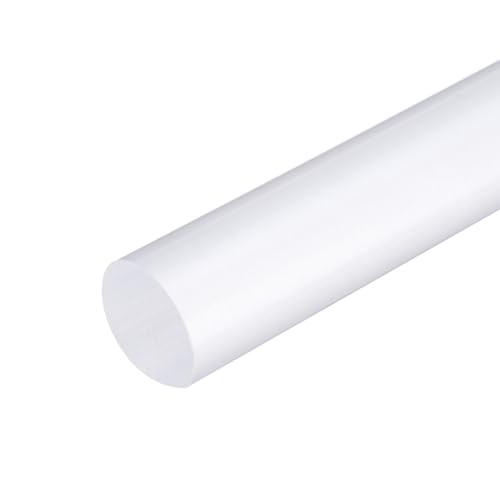 MECCANIXITY Acrylic Round Rods 1" x 10" Clear Acrylic Dowel Rods Sticks Plastic Sticks Strip for DIY Crafts Lighting Gardening Decorations - 25mm x 255mm
