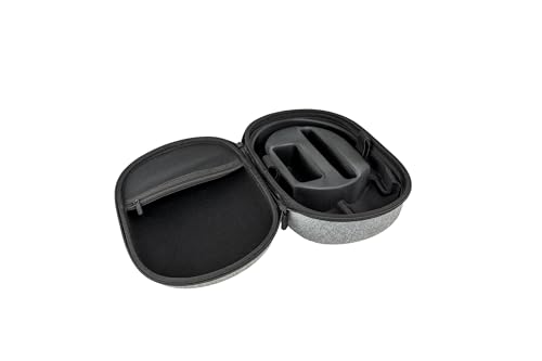 Levelo Aura Full Protection Carrying Bag For Vision Pro,Built-In Grip,Multi Storage Pocket,Snowflake Cloth+Eva+Lycra,Multi Storage Pocket,Durable Quality Material & protection - Grey