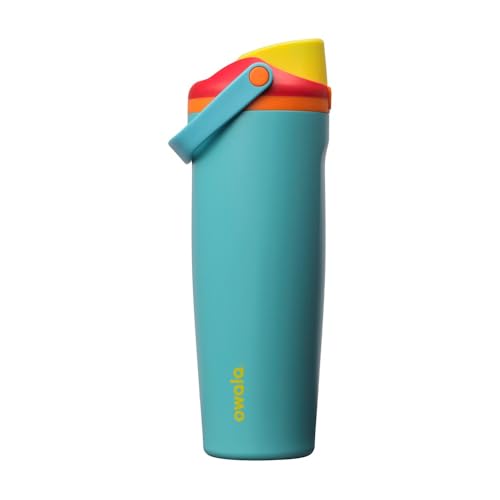 Owala FreeSip Sway botella de agua térmica de acero inoxidable con boquilla 2‑en‑1,890ml, pajita integrada y asa tipo cubo, para viajes, escuela y deporte, sin BPA, a prueba de fugas, Summer Sweetness