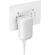Belkin 42W (30W + 12W) Two Ports Wall Charger|USB-C + A Charger|Fast Charging for iPhone Series (...