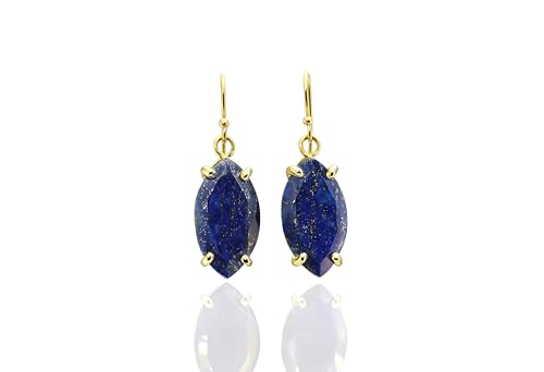Boucles d'oreilles lapis lazuli en or le cadeau de naissance idéal