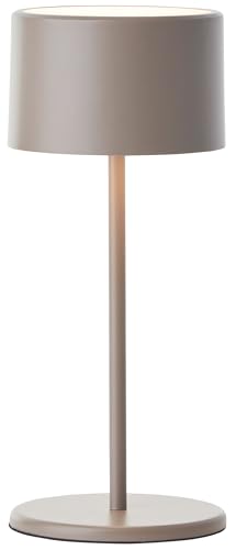 Brilliant LED Tischlampe in Taupe Dimmbar & mit Akku Mobile Innenleuchte mit drei-Stufen-Touchdimmer Warmweißes Licht, stilvolles Design, energiesparend & flexibel einsetzbar - per USB aufladbar