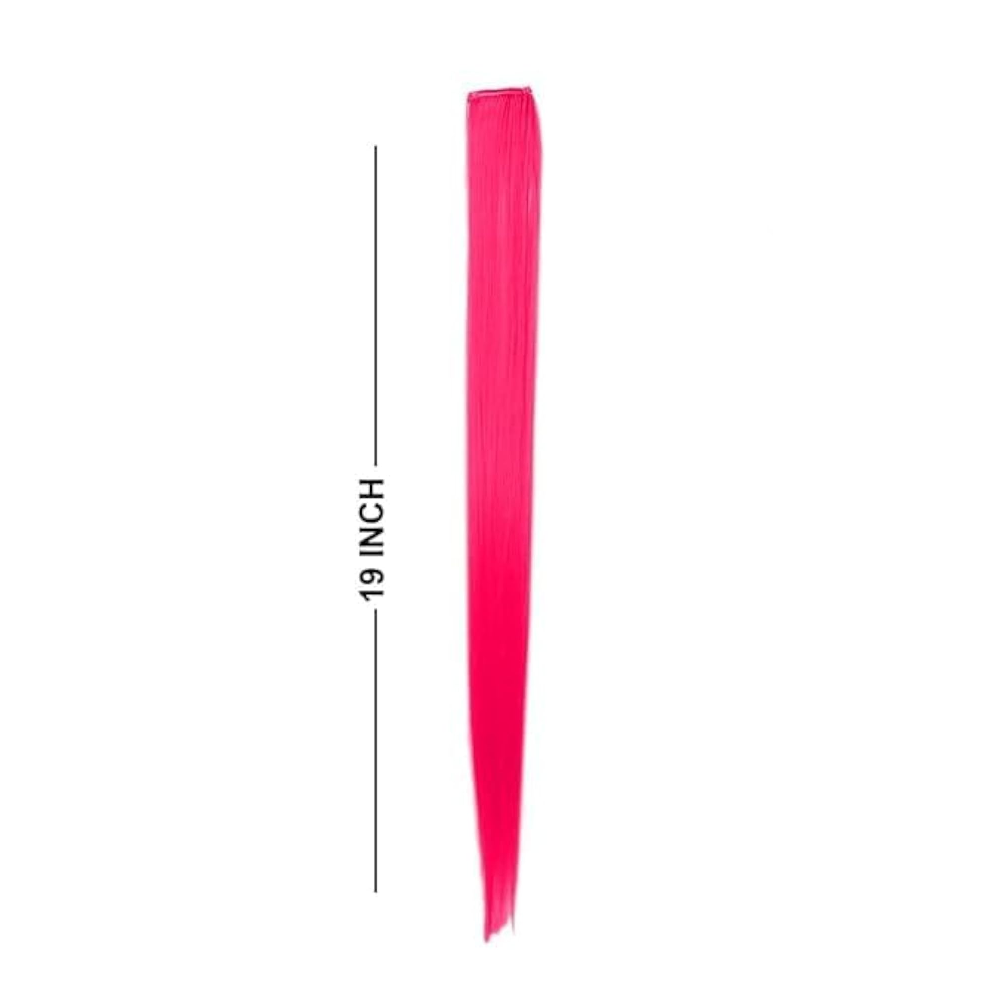 Pack of 2 Streak Hair Colored Extension Highlighter, Pink