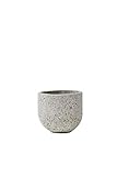 Serene Spaces Living Natural Pumice Pot Vase, Textured Lava Rock Vase for Flowers, Plants - Living Rooms, Kitchens, Bedrooms, Office, Weddings, Events - 5" Diameter & 4.5" Tall, Single