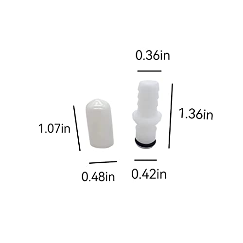 Replace Replacement 2 M236 Male Connectors + 2 Caps for Testing Sleep Number Bed Air Chamber leaks