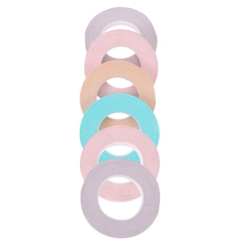 NOLITOY 6個 医療用テープ カラフルなテープ 通気性粘着テープ スポーツテープ 指粘着テープ 最初 古箏フィンガーピックテープ 親指プロテクター ネイル用品 粘着 インサート 琵琶指