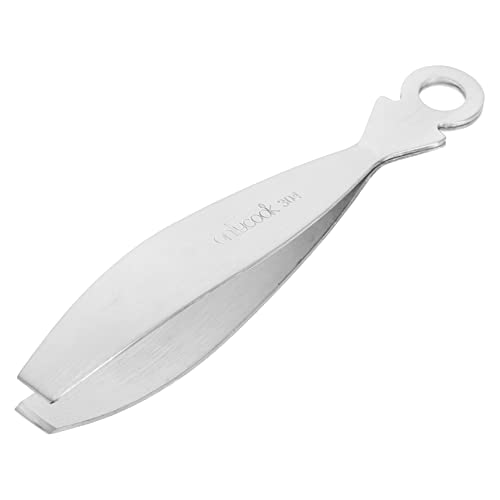 Amosfun 1 Pinza per Lische di Pesce Pinzette Piatte in Acciaio Inossidabile Pinzette per Alimenti per La Rimozione di di Pollo E Lische di Pesce