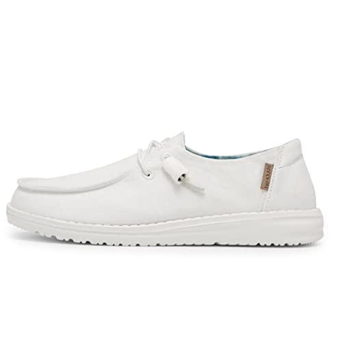 Image of HEYDUDE Women's Wendy Chambray | Women's Shoes | Women's Lace Up Loafers | Comfortable & Light-Weight
