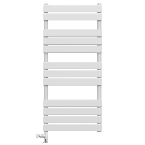 Image of 500 & 550mm Wide Panel White Standard Dual Fuel Towel Rail Radiator Bathroom (500 x 1200mm)