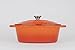 Lätt Home Orange Collection Cocotte Ferro Fusto, Casseruola in Ferro Fondato Smaltato, Tutte le fonti di calore (Ovale, 29 cm, 3,85 l)