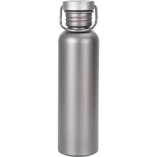 Botella de agua de titanio 750ml cantimplora ligera para turismo y camping 2
