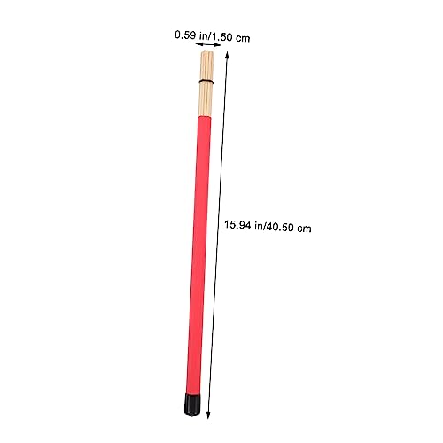 Juego de baquetas Yardwe con agarre para batería, hechas de bambú y plástico, color rojo, tamaño 5B miniatura 6