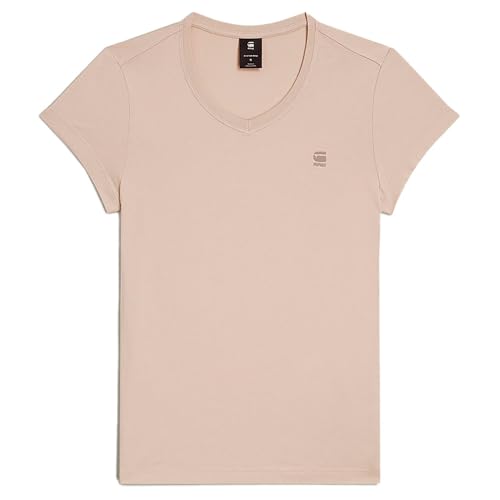 G STAR Eyben Slim V Neck Top 2.0 para Mujer, Beige (Dk Brick D24533 4107 1214), XL