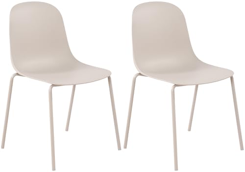 CLP 2er Set Stühle Hardin, stapelbare Gartenstühle, wetterfest und UV-beständig, Outdoor-Stuhl für Balkon, Terrasse und Esszimmer, Farbe:hellgrau CLP 2er Set Stühle Hardin, stapelbare Gartenstühle, wetterfest und UV-beständig, Outdoor-Stuhl für Balkon, Terrasse und Esszimmer, Farbe:hellgrau