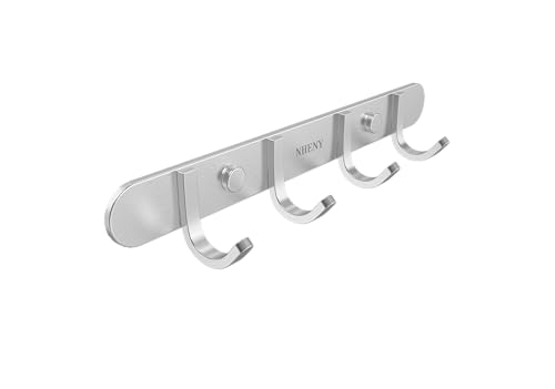 NHENY Coat Hook Wall Mount Towel Hook Rack with 4