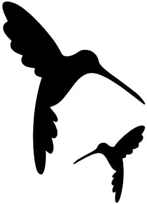 BUFI-20 Sliding Door Screen Door Decals- Pack of 3- Black- Caution for Birds, Helps Prevent Any Collision into The Doors