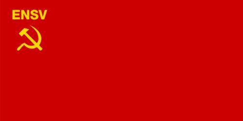 Drapeau Estonian SSR 1940-1953 grand pavillon horizontal pour collectionneur