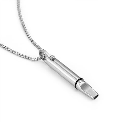 INTIMATE LOVER Breathing Necklace with Filter Cotton – Mindful Breathing Aid for Relaxation & Focus, Stainless Steel Meditation Jewelry