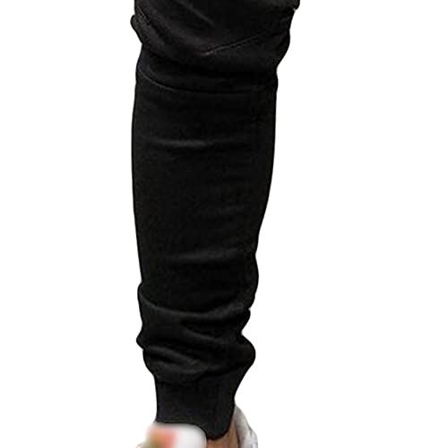 JEsilunmaMY Casual Drawstring Sport Jeans for Men Elastic Waist Stretch Skinny Denim Pants Mid Rise Washed Pencil Jean Pants4