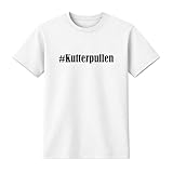 T-Shirt #Kutterpullen Größe 2XL Farbe Weiss Druck schwarz