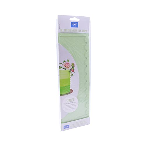 PME PS64 Scallop Edge Side Scraper for Cake Decorating-10 inches, Transparent, 8.89 cm x 25.4 cm - Image 4