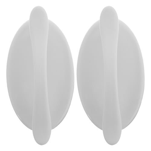 jojofuny Tiradores Adhesivos para Muebles 2 Piezas, Palanca de Mano de Pared Blanca Pequeña, Manijas para Puertas y Cajones, Barra de Seguridad para Baño, sin Taladro, Uso en Armarios