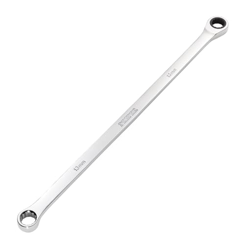 Draper 27769 HI-TORQ Metric Extra-Long Double Ring Ratchet Spanner, 13mm